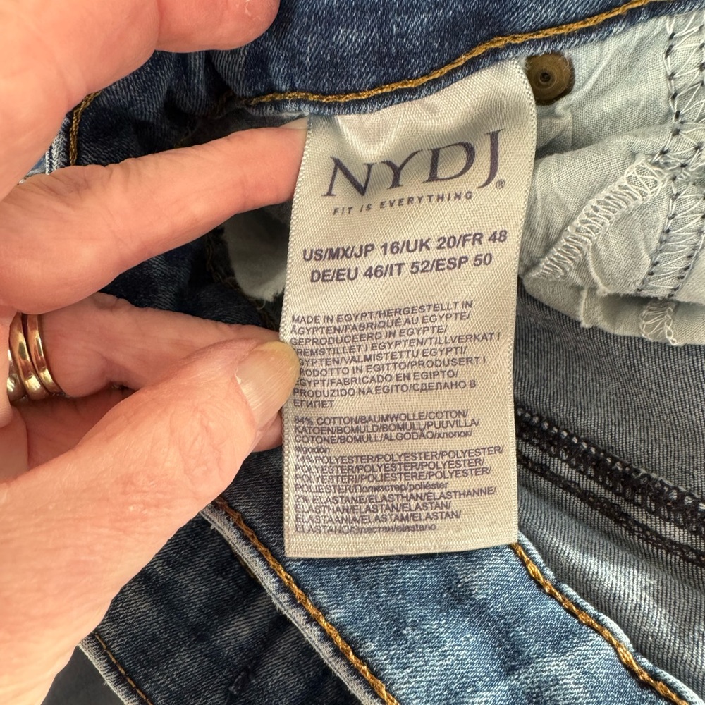 NYDJ Women's High Rise Skinny Jeans - Medium Blue Denim - Picture 5 of 8